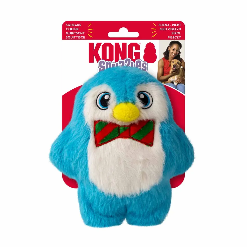 Kong Holiday Snuzzles Pengiun S - Hundelegetøj med piv